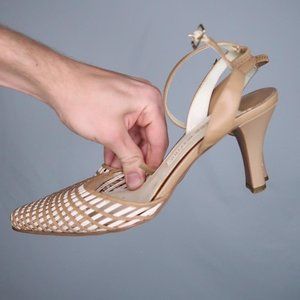 Vintage 90s Ann Marino leather sandel heels